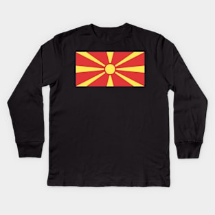 North Macedonia Kids Long Sleeve T-Shirt